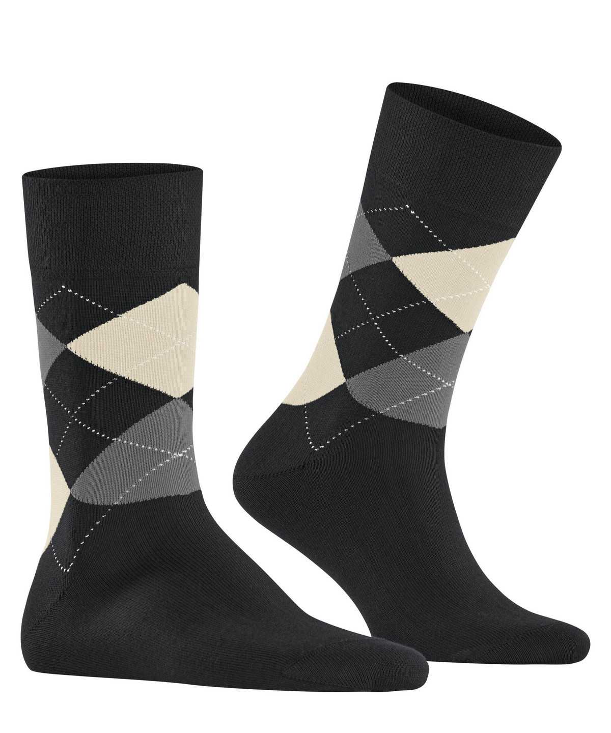 Falke Sensitive Argyle Socks Socken Herren Schwarz | 9486037-LF