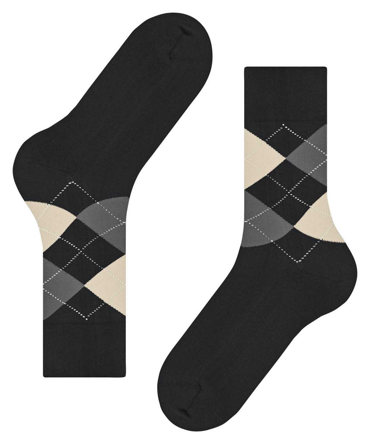 Falke Sensitive Argyle Socks Socken Herren Schwarz | 9486037-LF