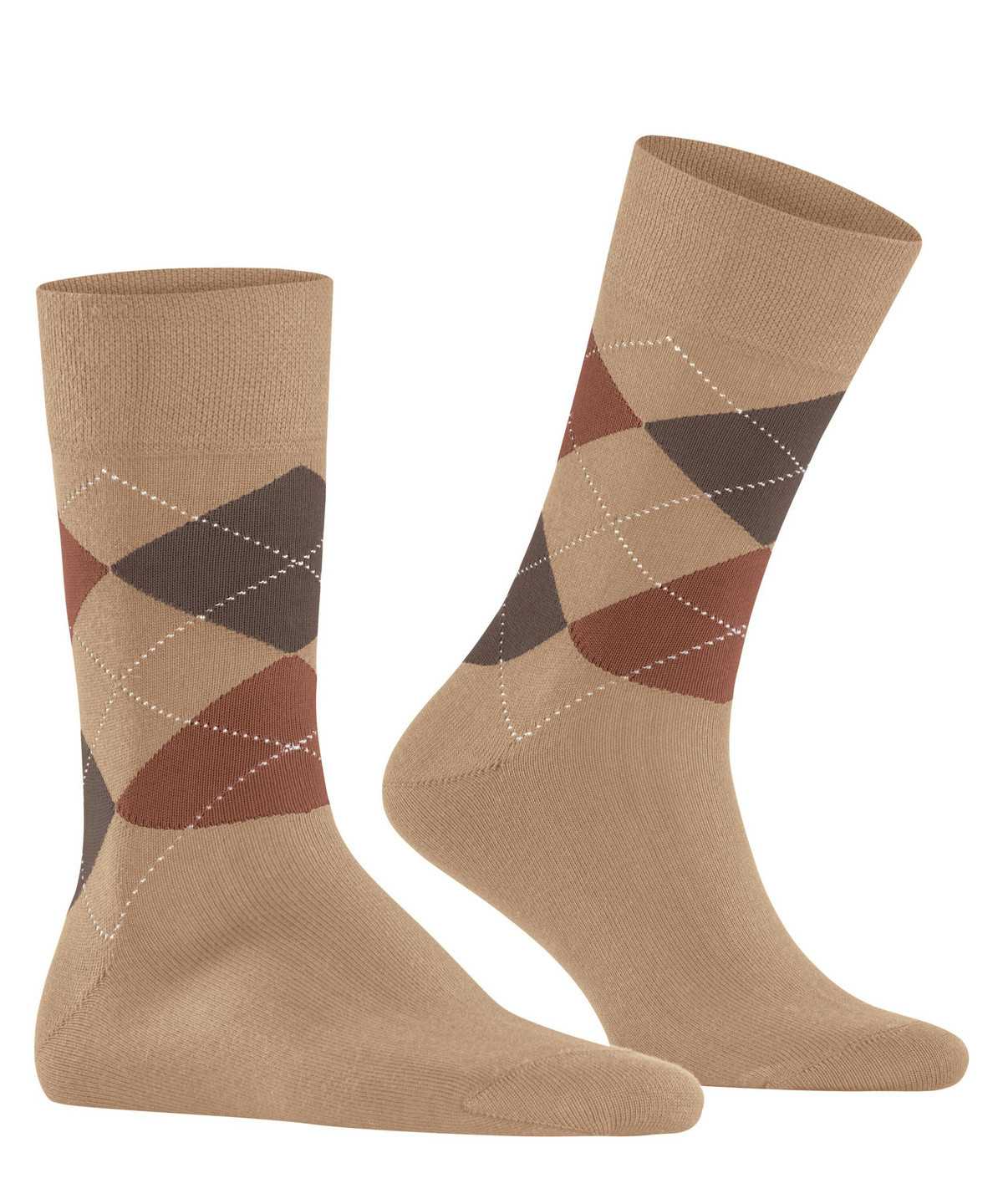 Falke Sensitive Argyle Socks Socken Herren Beige | 1390874-ZS