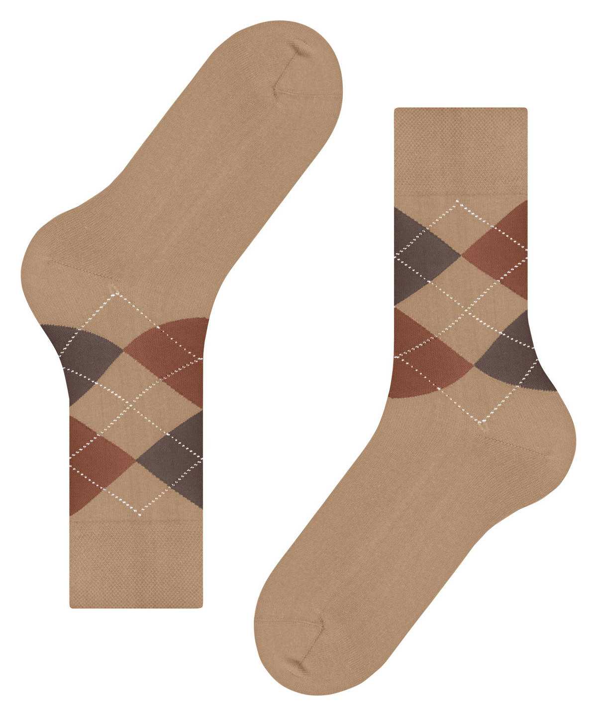 Falke Sensitive Argyle Socks Socken Herren Beige | 1390874-ZS