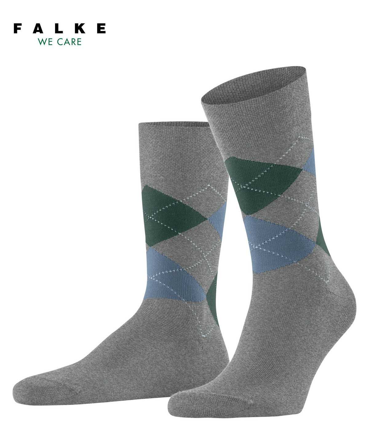 Falke Sensitive Argyle Socks Socken Herren Grau | 8591624-DR