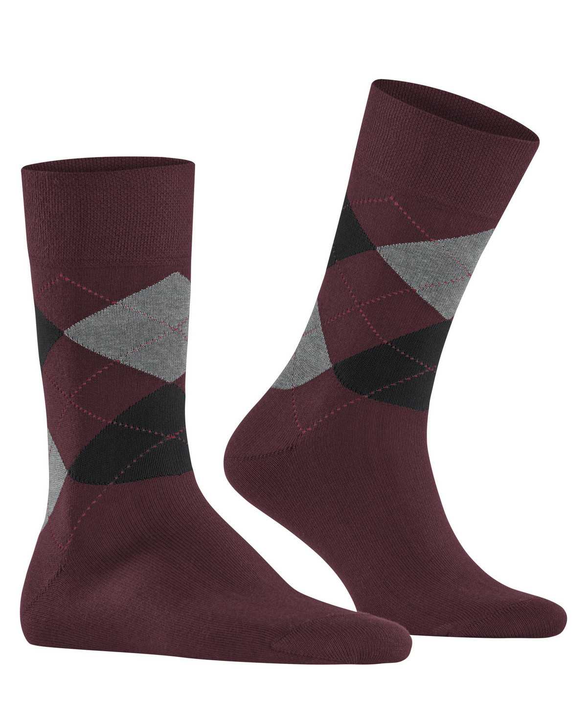 Falke Sensitive Argyle Socks Socken Herren Rot | 5271043-VS