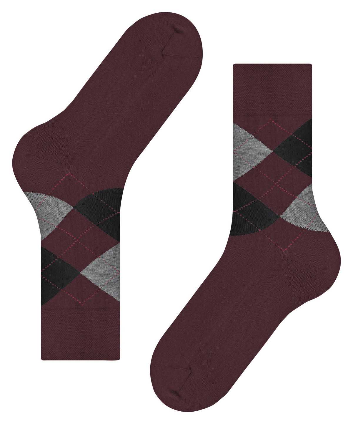 Falke Sensitive Argyle Socks Socken Herren Rot | 5271043-VS