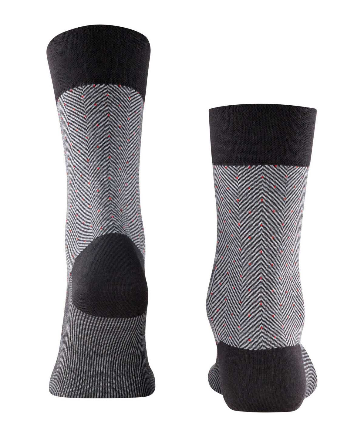 Falke Sensitive Herringbone Socks Socken Herren Schwarz | 1809372-UM