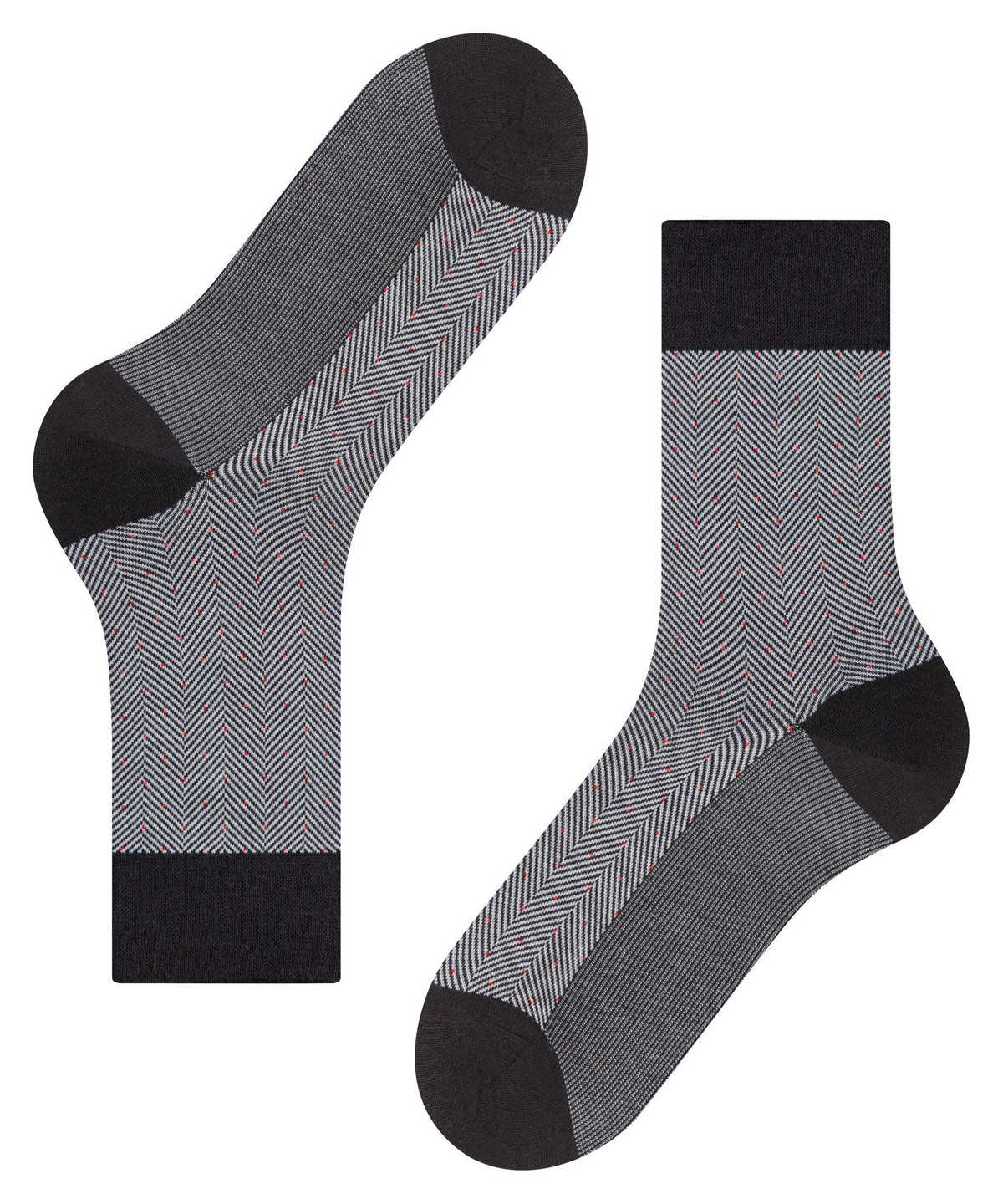 Falke Sensitive Herringbone Socks Socken Herren Schwarz | 1809372-UM