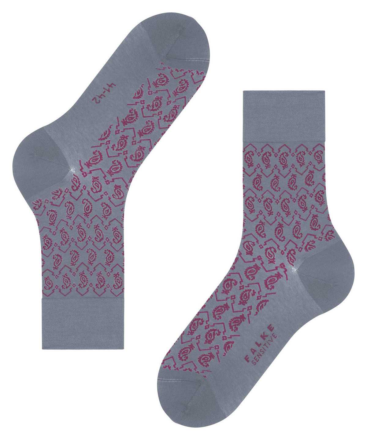 Falke Sensitive Indian Tie Pattern Socks Socken Herren Grau | 9635724-OJ