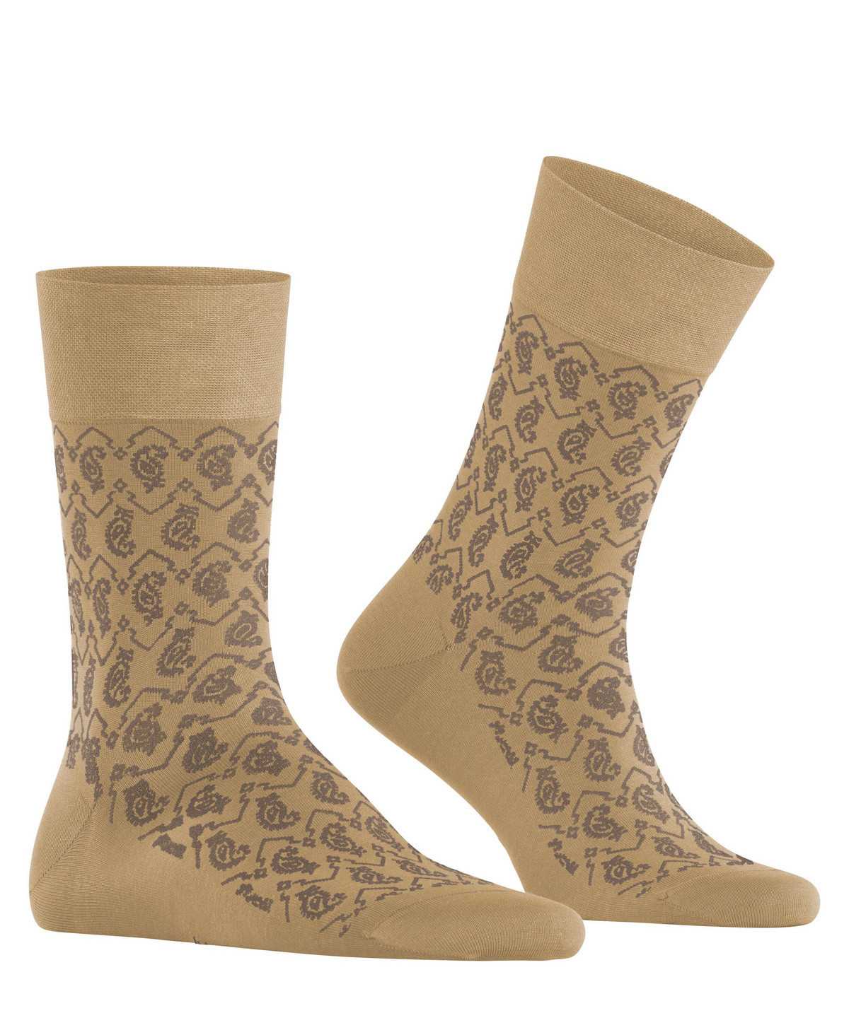 Falke Sensitive Indian Tie Pattern Socks Socken Herren Beige | 8437615-KZ