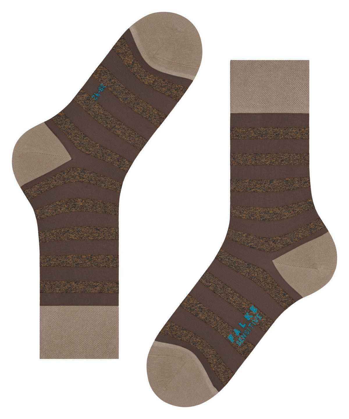 Falke Sensitive Mapped Line Socks Socken Herren Braun | 9568172-QD