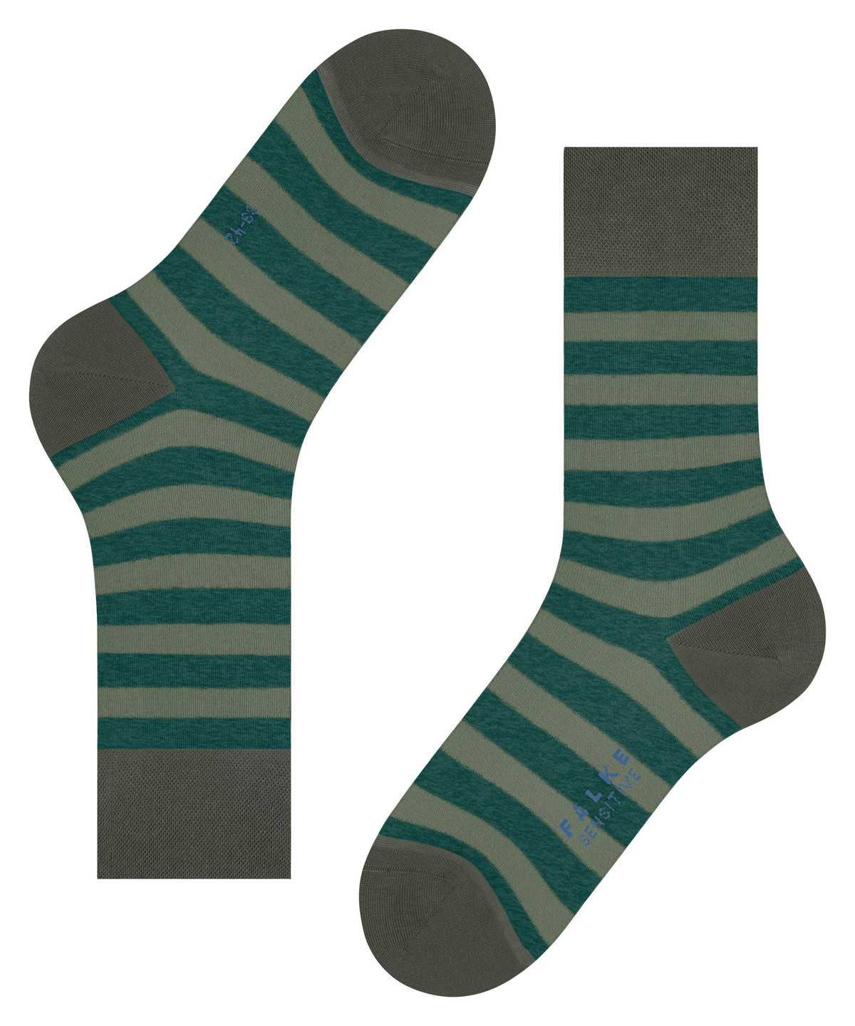 Falke Sensitive Mapped Line Socks Socken Herren Grün | 6581073-PN