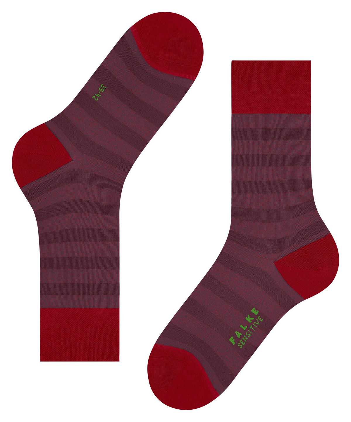 Falke Sensitive Mapped Line Socks Socken Herren Rot | 3241958-JL