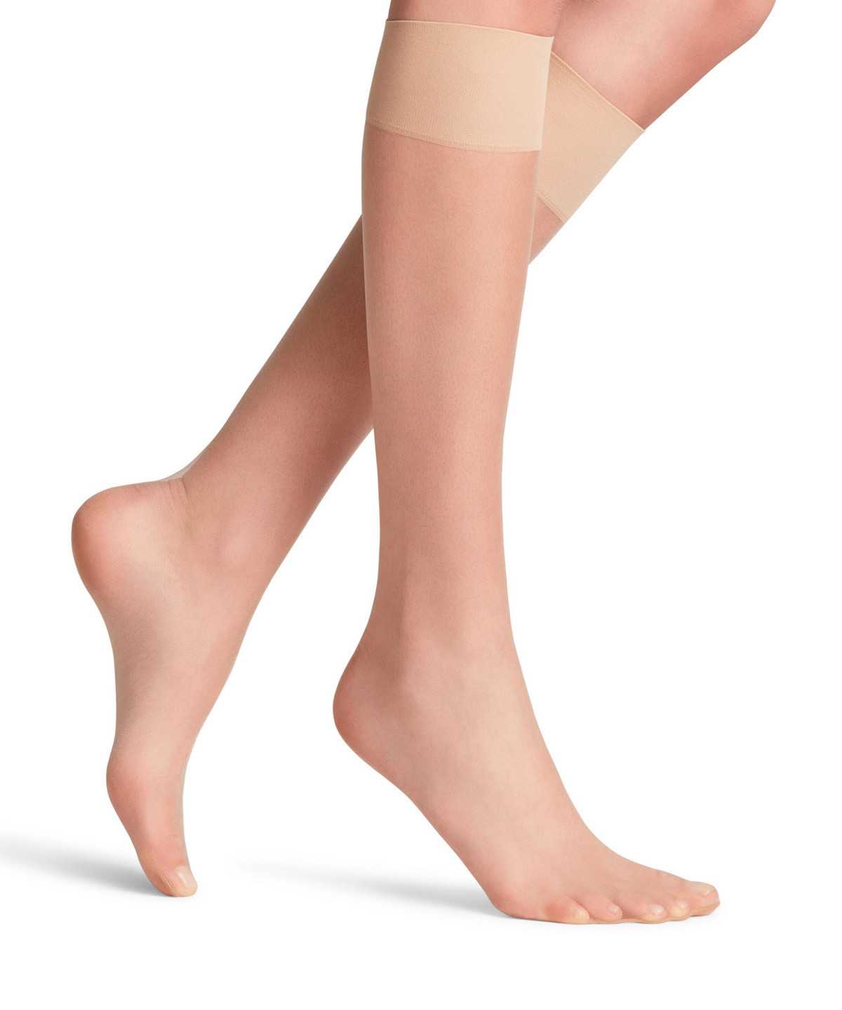 Falke Shelina 12 DEN Knee-high Socks Socken Damen Beige | 3290468-WU