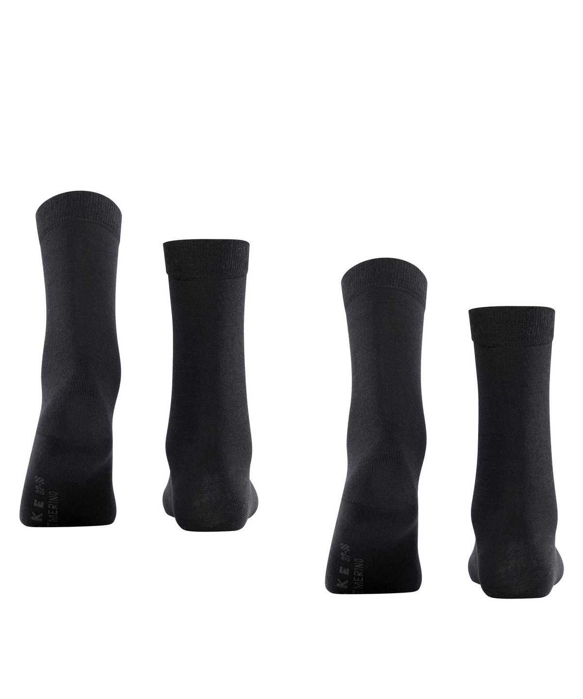 Falke Softmerino 2-Pack Socks Socken Damen Schwarz | 6479153-QS