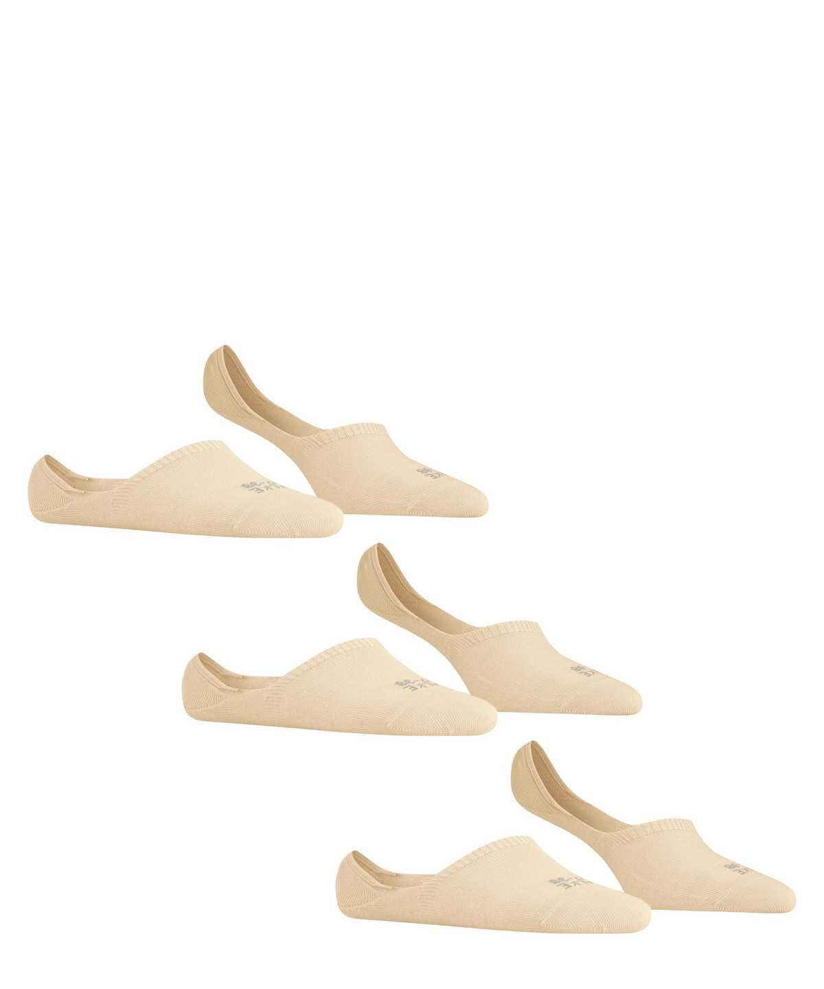 Falke Step 3-Pack Invisibles No Show Socks Damen Beige | 9842106-QO