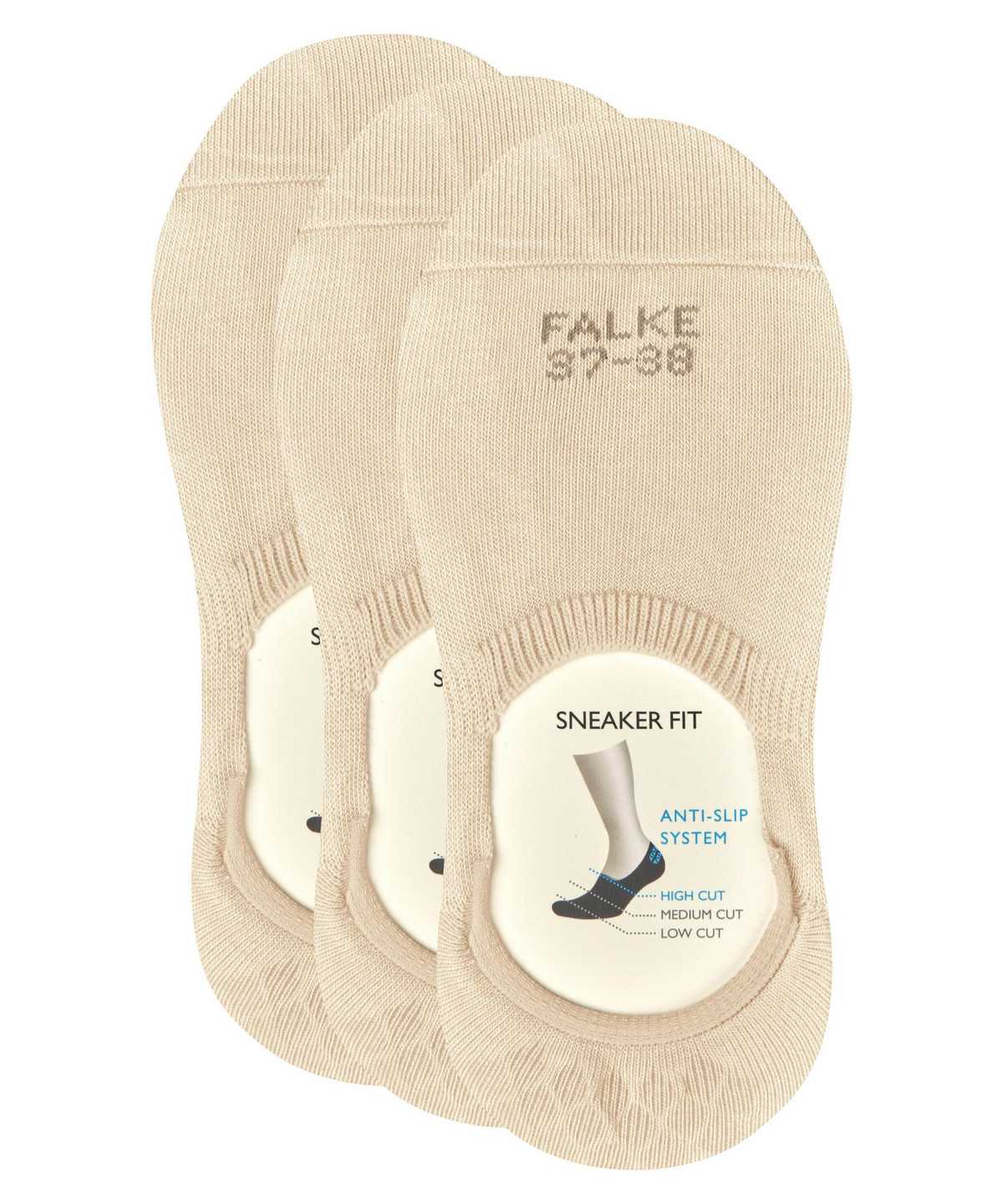 Falke Step 3-Pack Invisibles No Show Socks Damen Beige | 9842106-QO