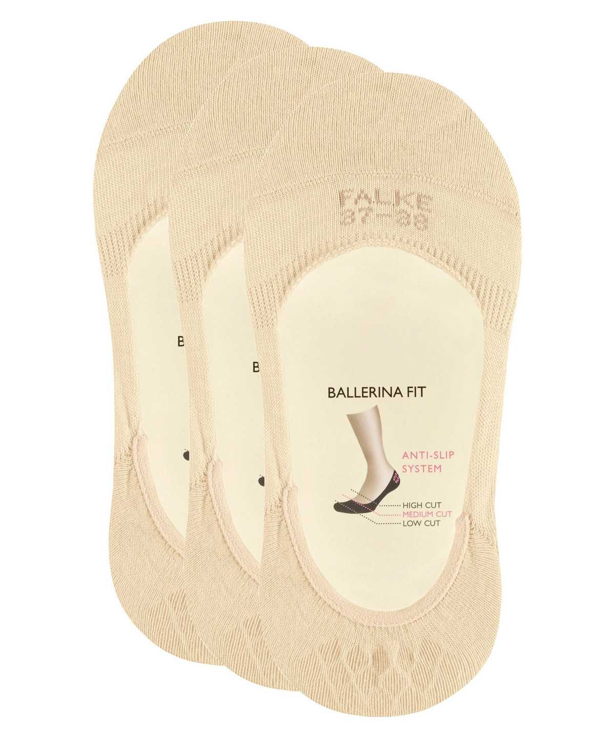 Falke Step 3-Pack Invisibles No Show Socks Damen Beige | 4983760-EG