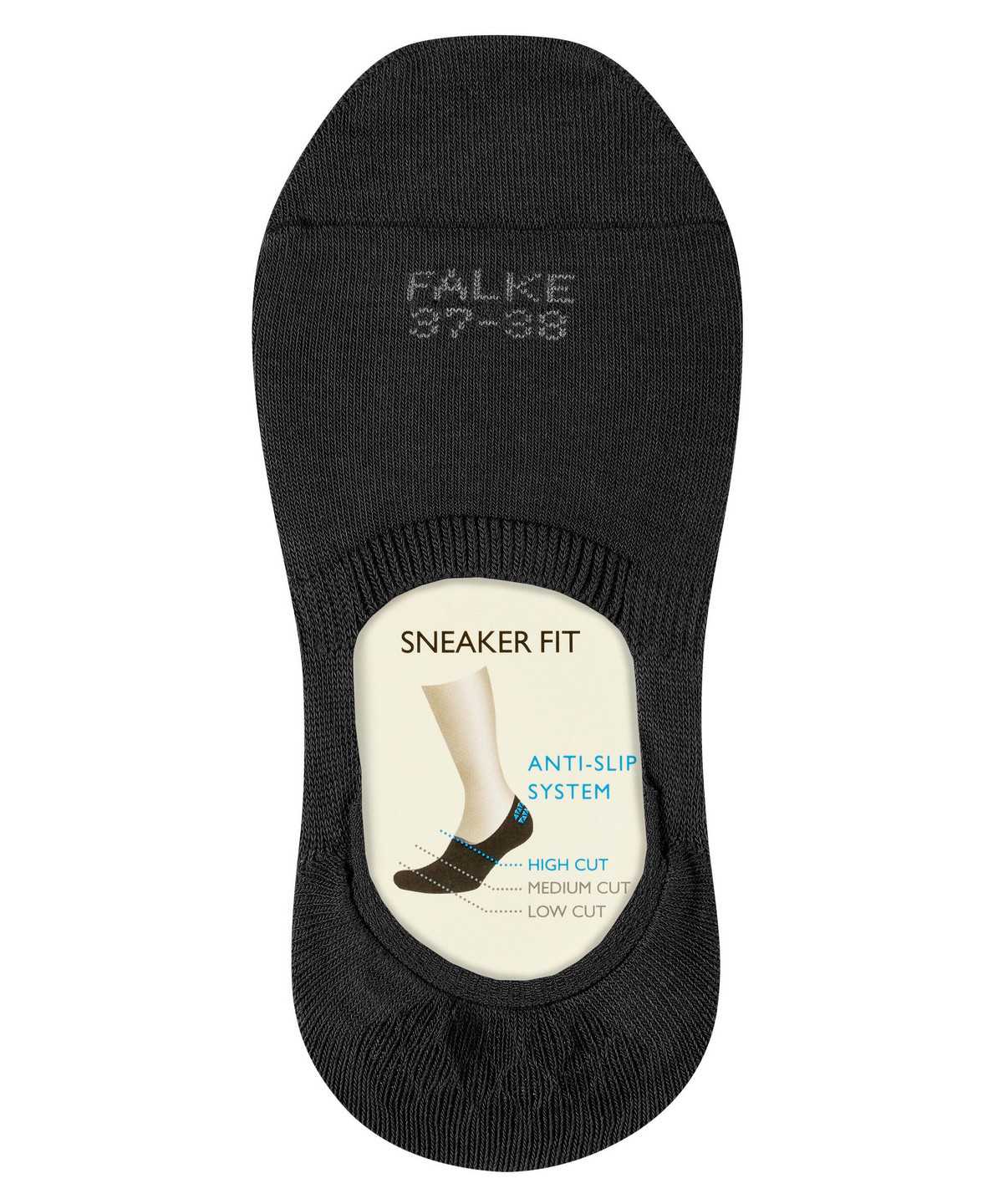 Falke Step High Cut Invisibles No Show Socks Damen Schwarz | 8695017-UZ