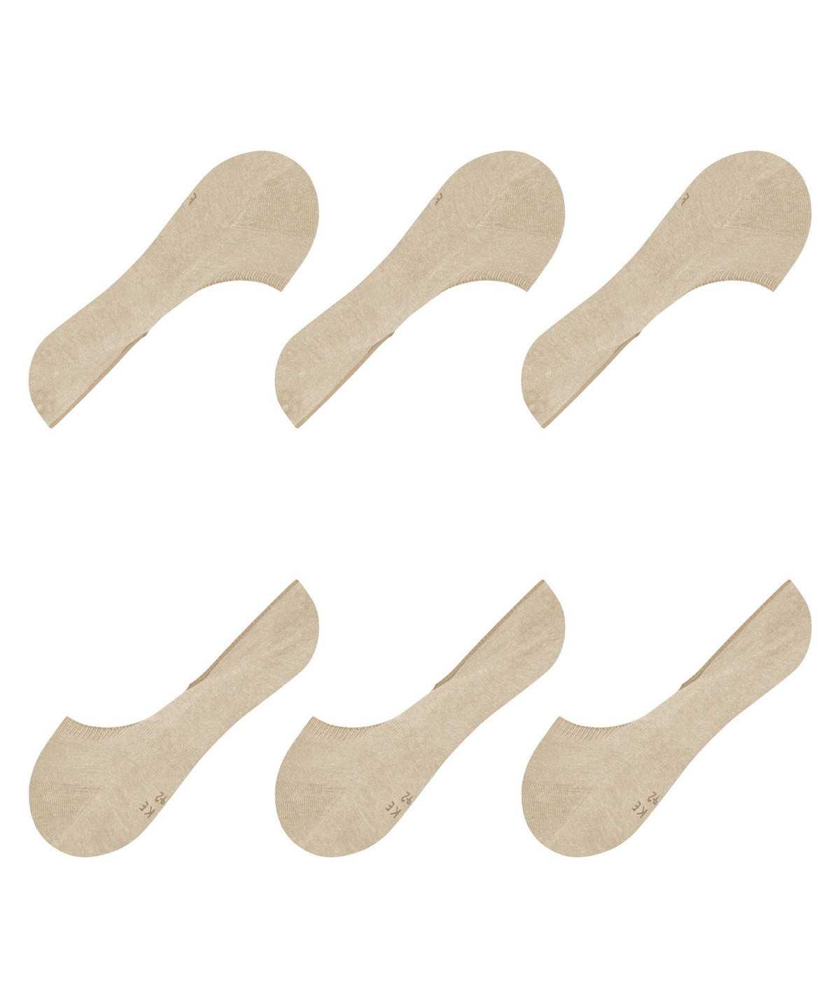 Falke Step Medium Cut 3-Pack Invisibles No Show Socks Herren Beige | 4826197-WN