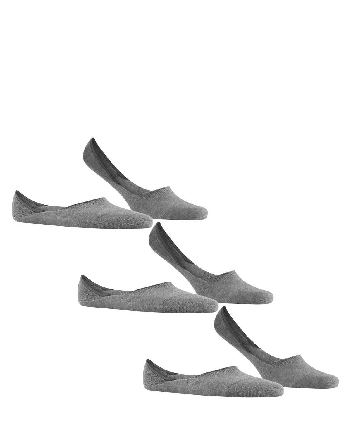 Falke Step Medium Cut 3-Pack Invisibles No Show Socks Herren Grau | 4726809-TG