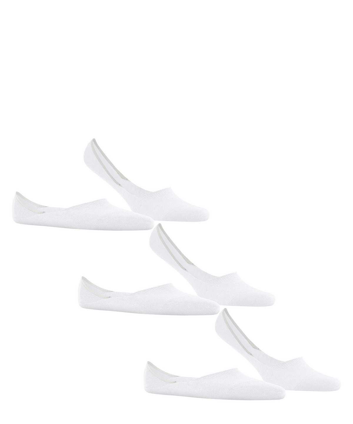 Falke Step Medium Cut 3-Pack Invisibles No Show Socks Herren Weiß | 1205349-RB