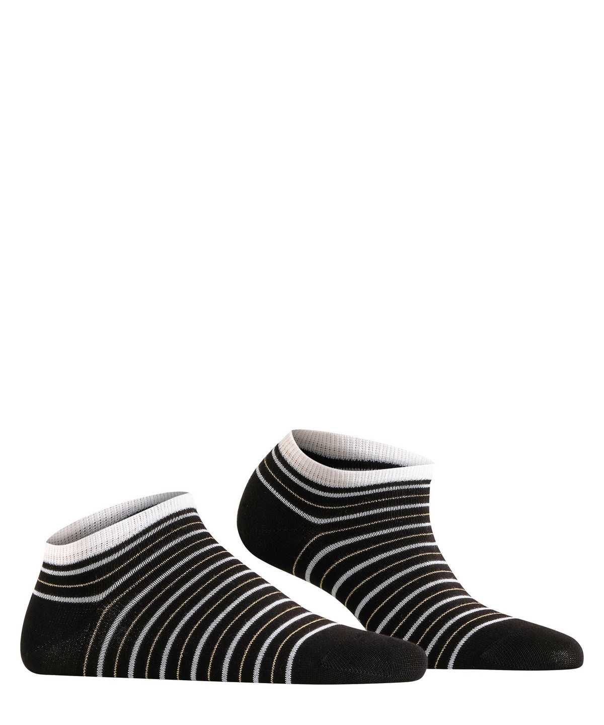 Falke Stripe Shimmer Sneaker Socks Socken Damen Schwarz | 4216703-WZ