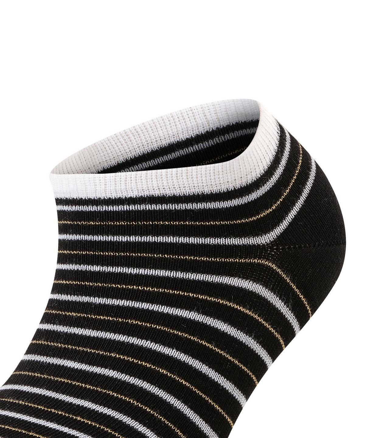 Falke Stripe Shimmer Sneaker Socks Socken Damen Schwarz | 4216703-WZ