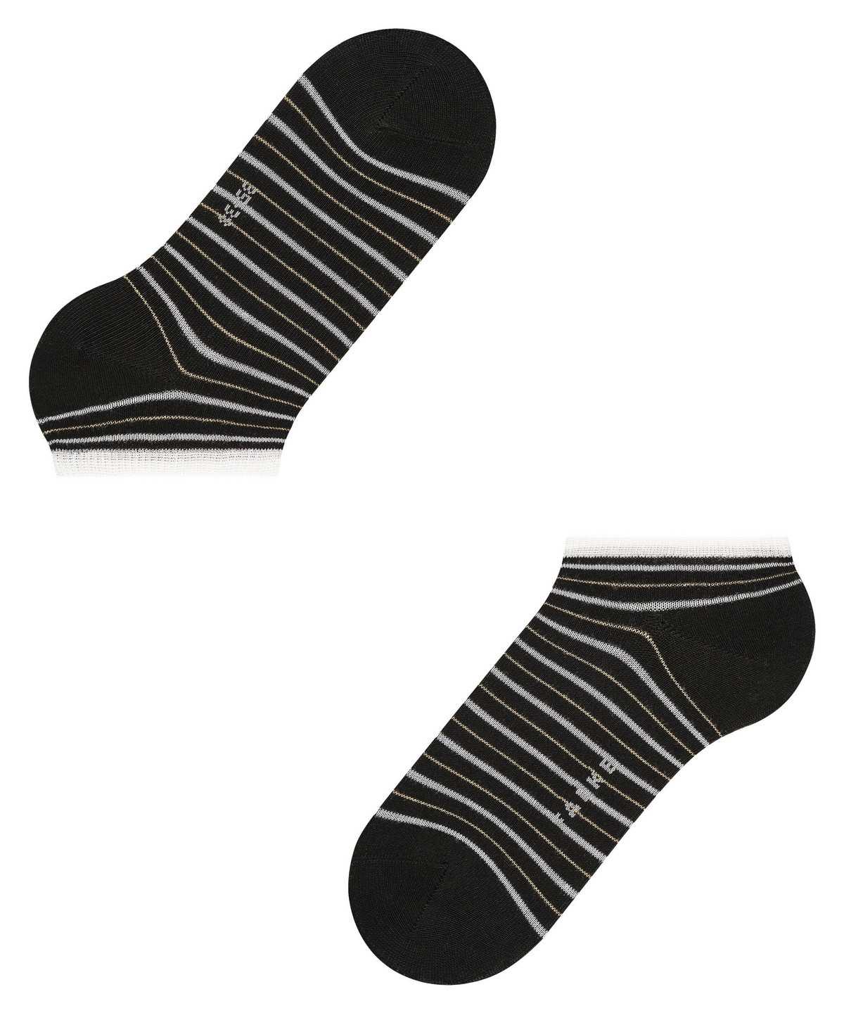 Falke Stripe Shimmer Sneaker Socks Socken Damen Schwarz | 4216703-WZ