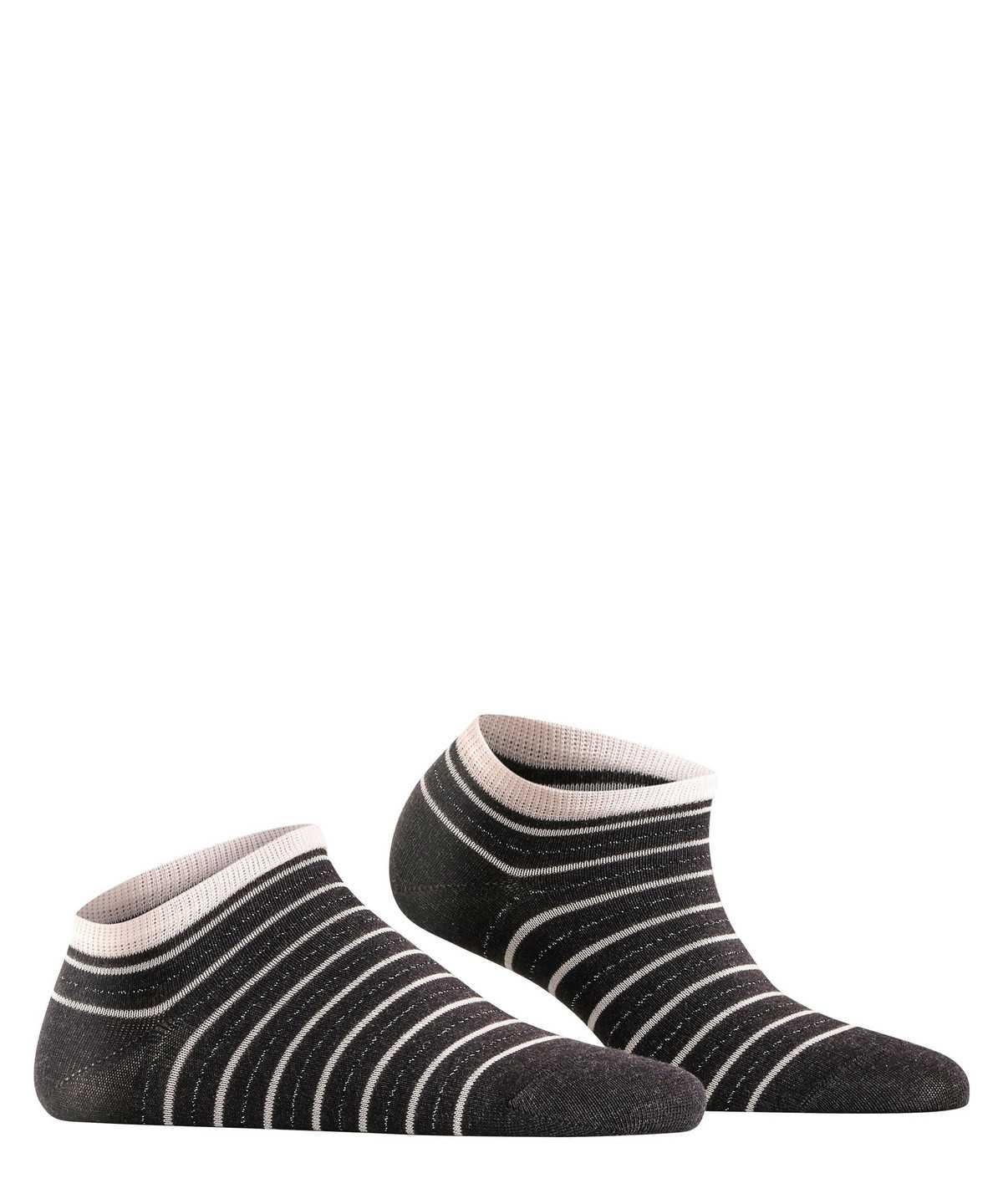 Falke Stripe Shimmer Sneaker Socks Socken Damen Grau | 9032781-NR