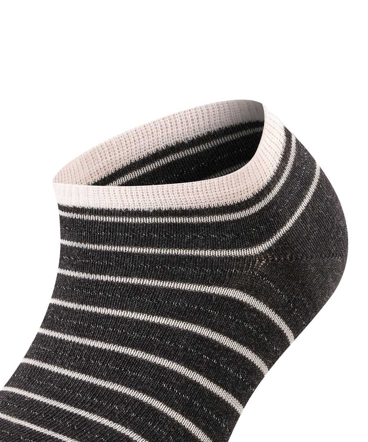 Falke Stripe Shimmer Sneaker Socks Socken Damen Grau | 9032781-NR