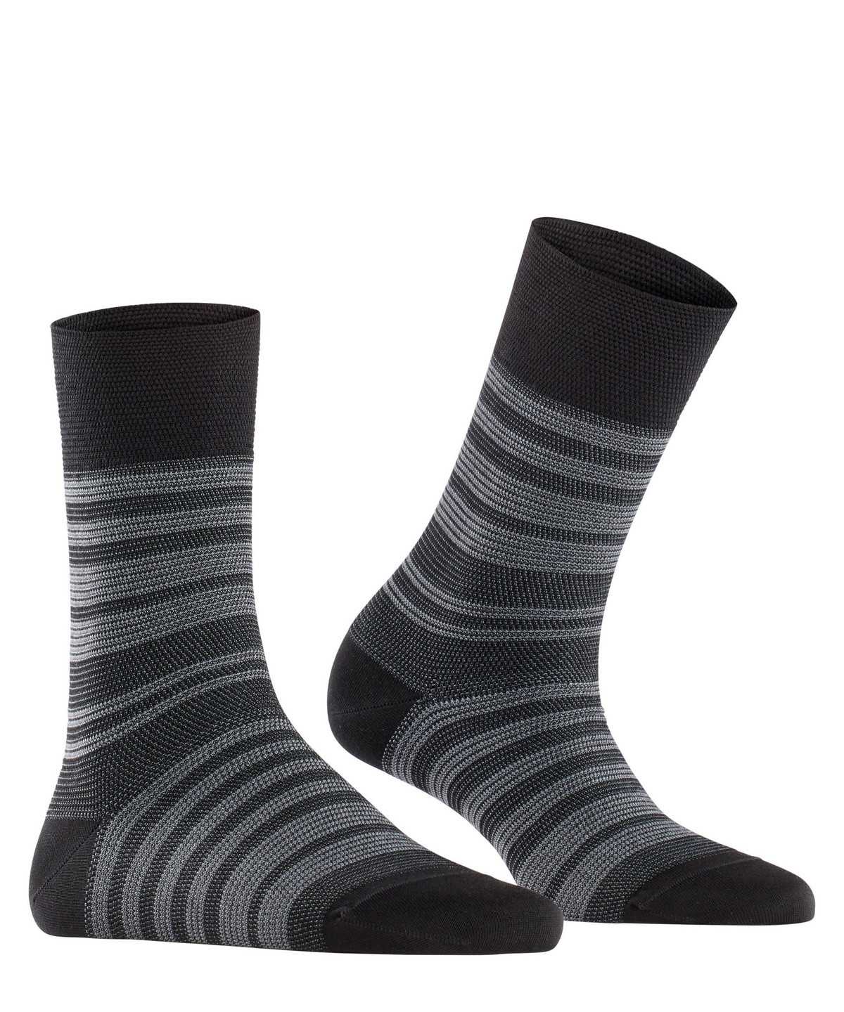 Falke Sunset Stripe Socks Socken Damen Schwarz | 8394710-WZ