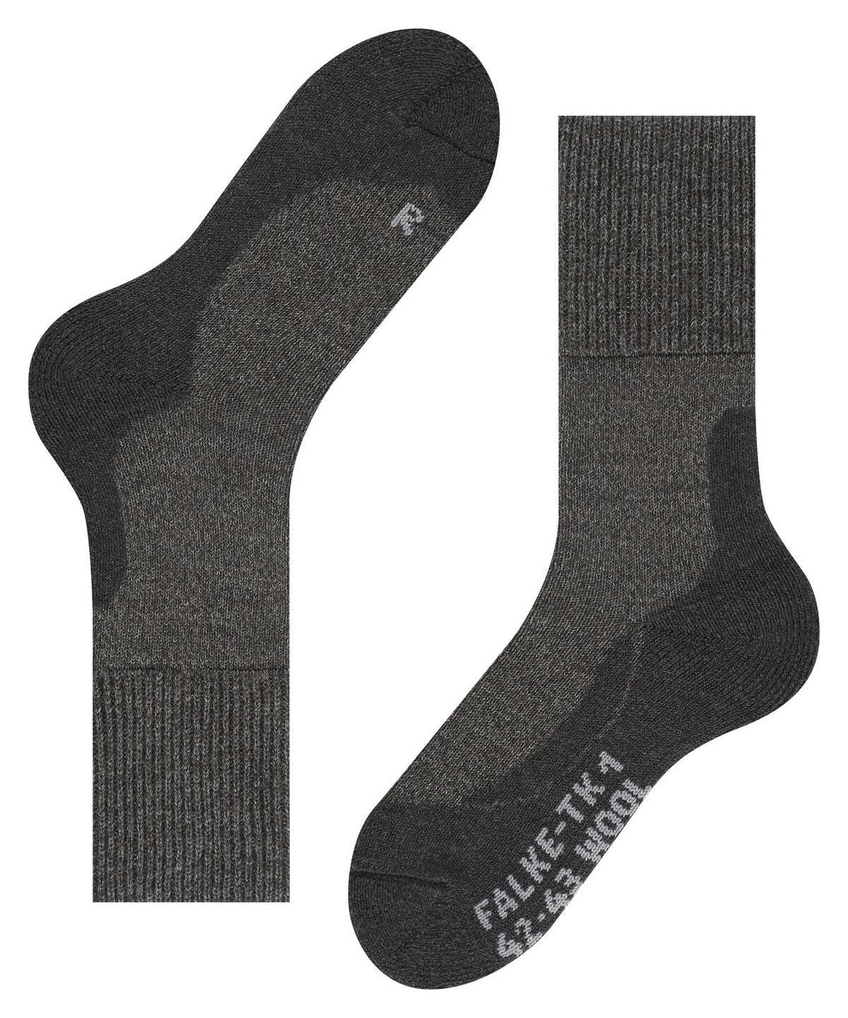 Falke TK1 Adventure Wool Trekking Socks Socken Herren Grau | 3521649-ZR