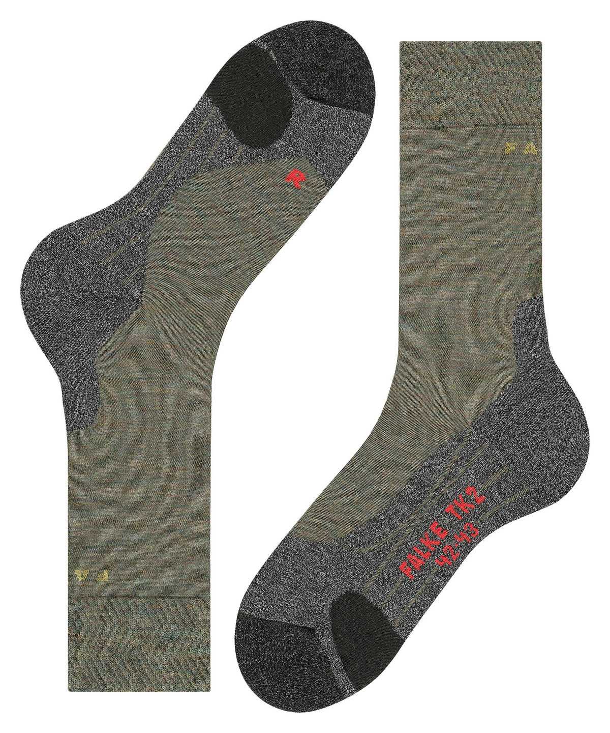 Falke TK2 Explore Melange Trekking Socks Socken Herren Grün | 5962714-GC