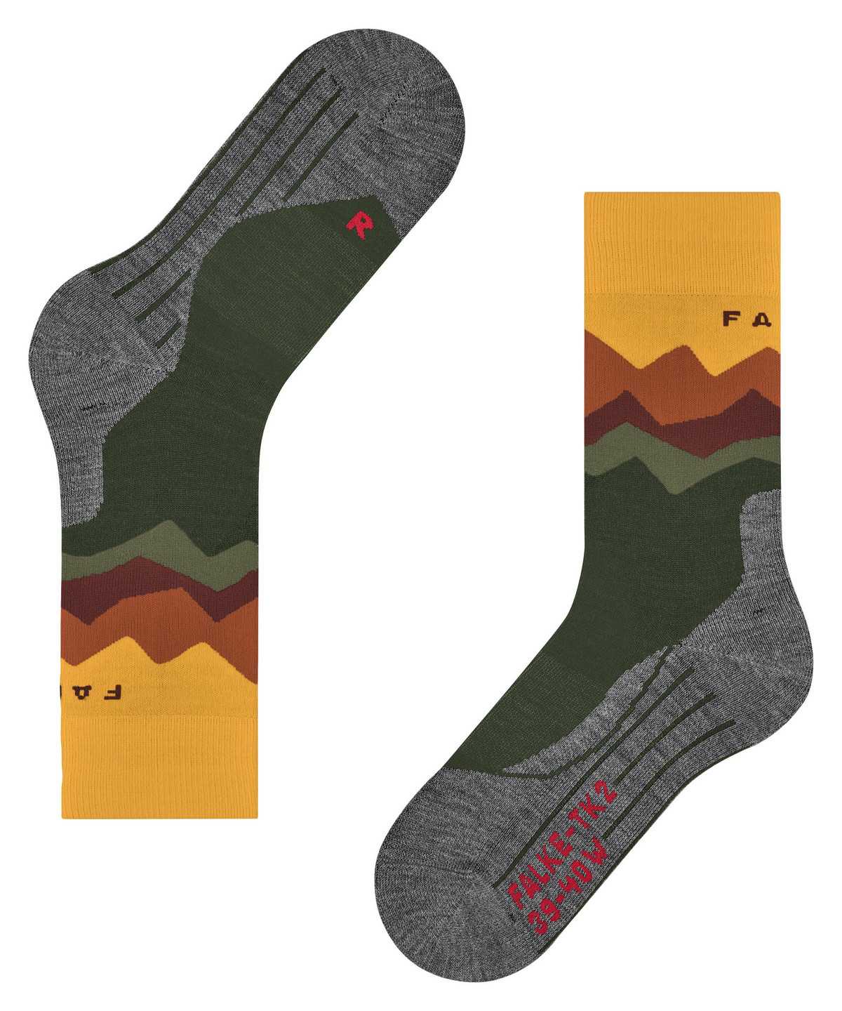 Falke TK2 Explore Trekking Socks Socken Herren Grün | 5816479-UA