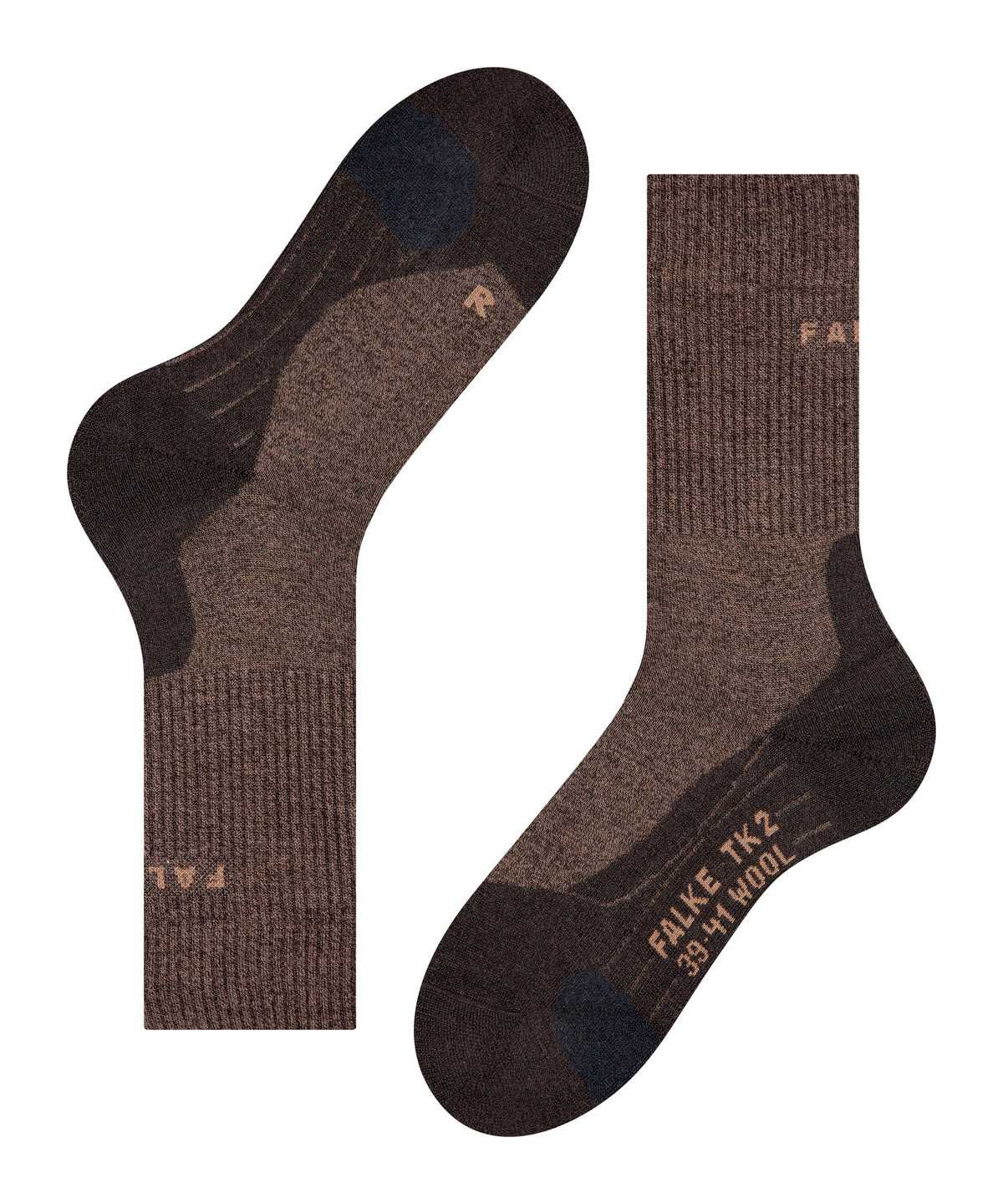 Falke TK2 Explore Wool Trekking Socks Socken Herren Braun | 2108563-PM