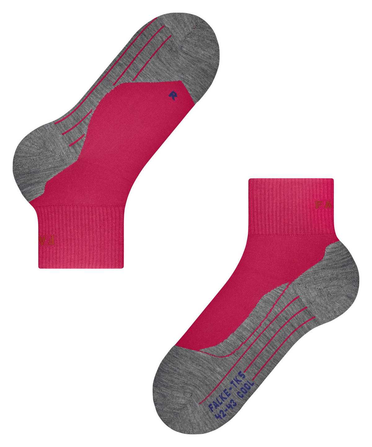 Falke TK5 Wander Cool Short Trekking Short sock Sports Socks Damen Rot | 8930712-VW