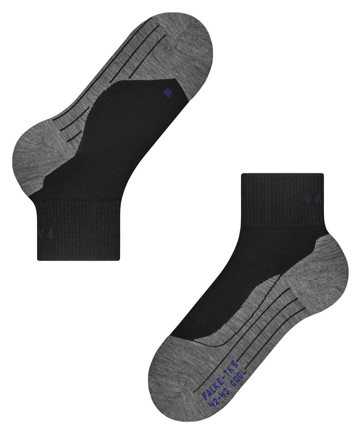 Falke TK5 Wander Cool Short Trekking Short sock Sports Socks Damen Schwarz | 9452816-SD