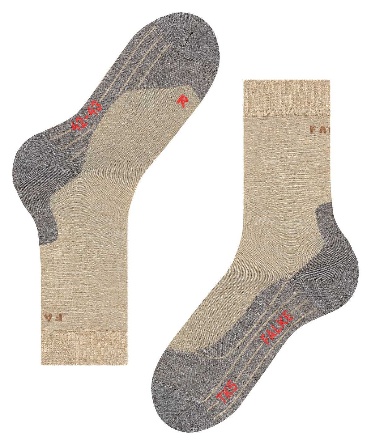 Falke TK5 Wander Trekking Socks Socken Herren Beige | 3842916-CM