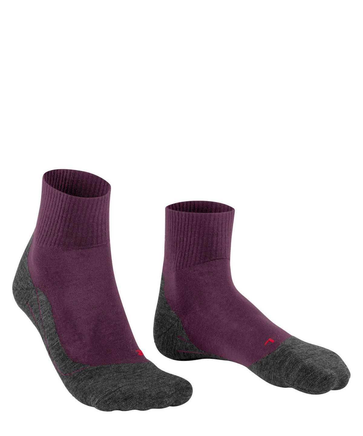 Falke TK5 Wander Wool Short Trekking Short sock Sports Socks Damen Rot | 3654807-WZ