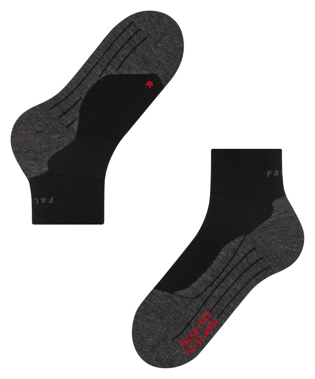 Falke TK5 Wander Wool Short Trekking Short sock Sports Socks Damen Schwarz | 5340629-KE