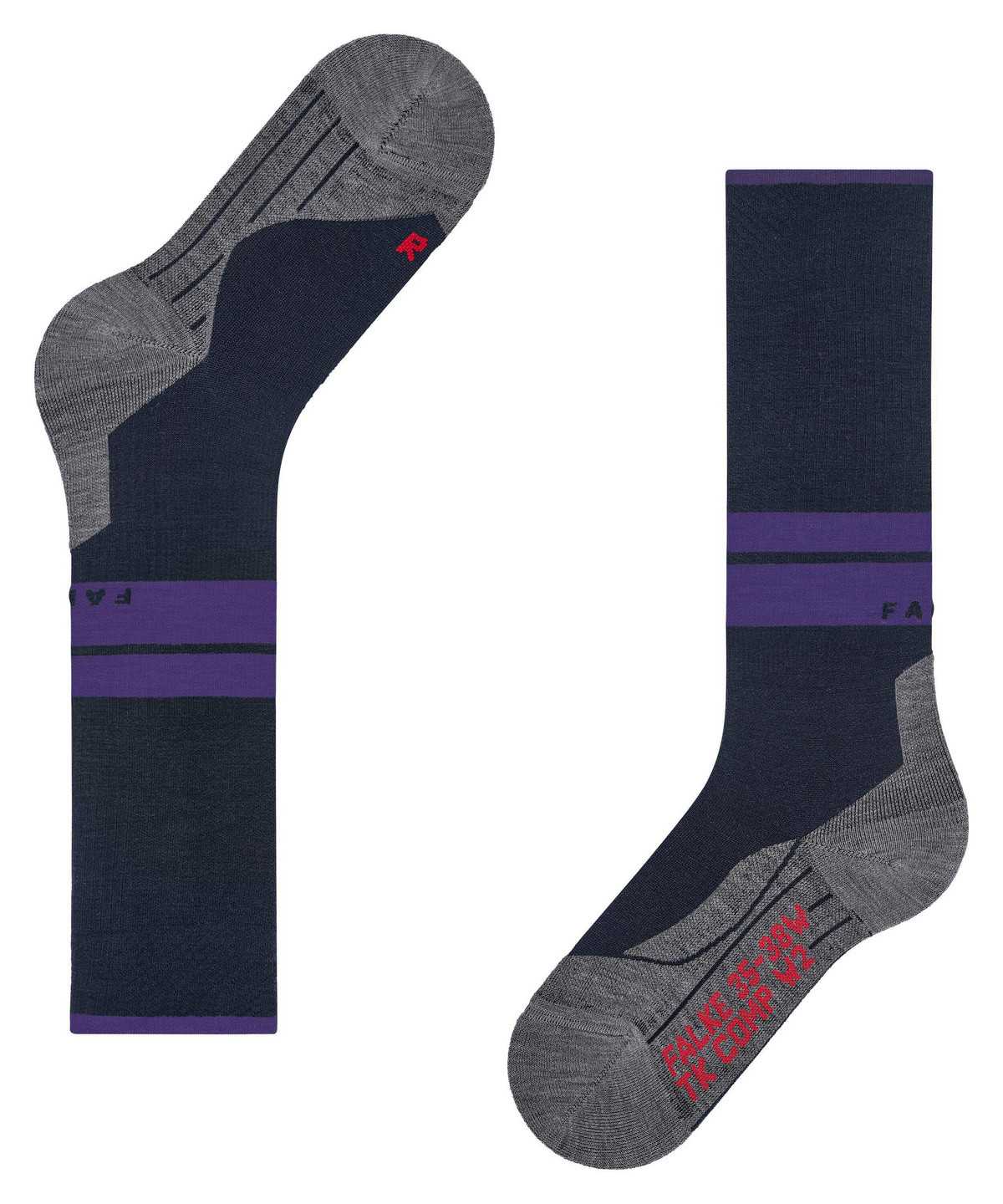 Falke TK Compression Energy Trekking Knee-high Socks Sports Socks Damen Blau | 0561794-TA