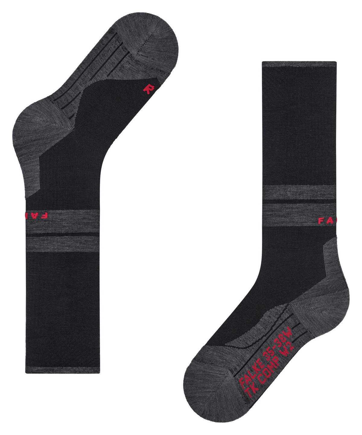 Falke TK Compression Energy Trekking Knee-high Socks Sports Socks Damen Schwarz | 3297651-GZ