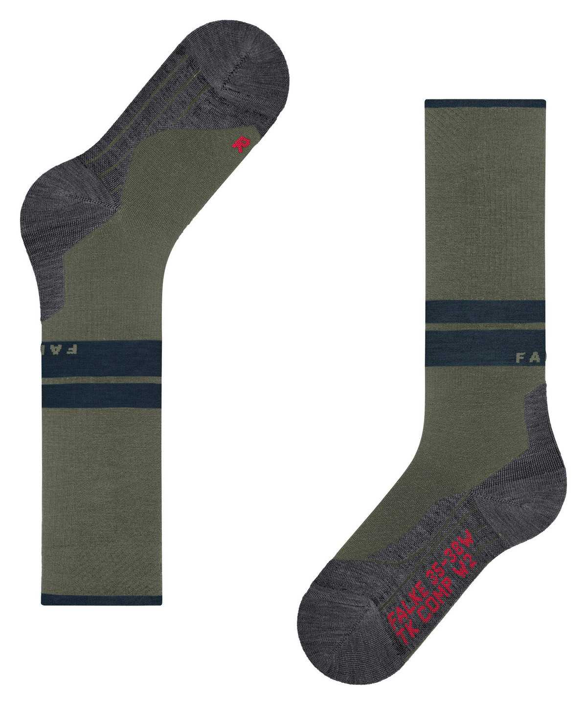 Falke TK Compression Energy Trekking Knee-high Socks Socken Herren Grün | 3451987-SX