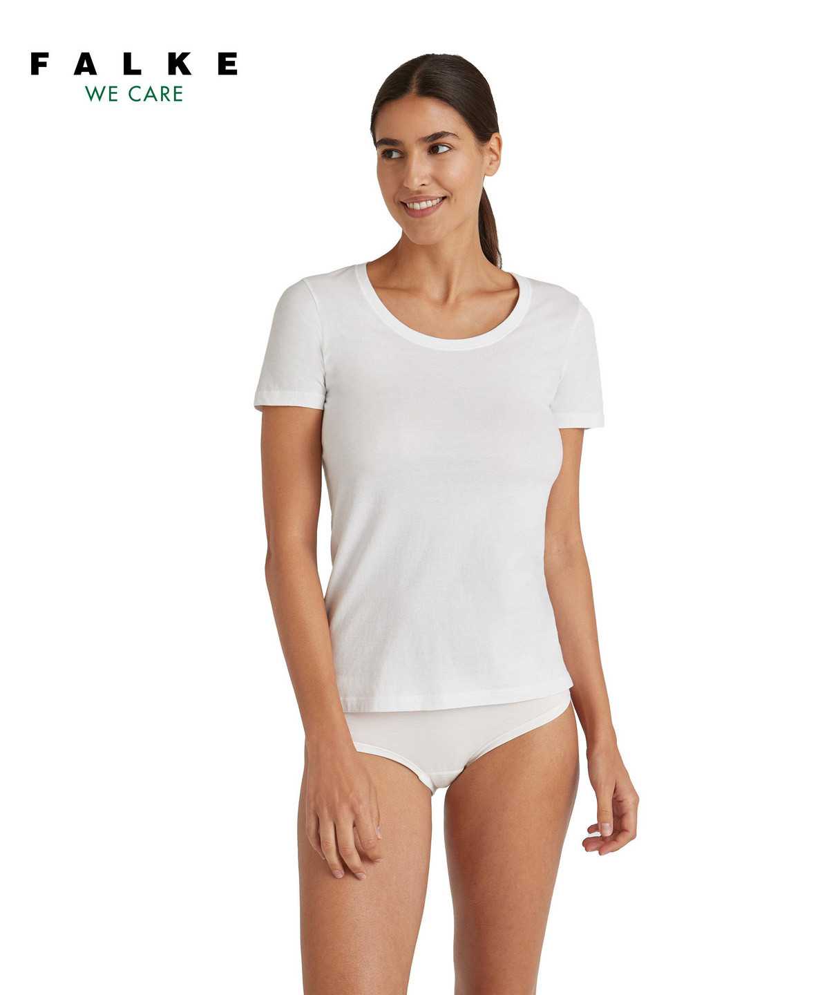 Falke T-Shirt Round-neck Daily Natural Hemd Damen Weiß | 9406321-HX