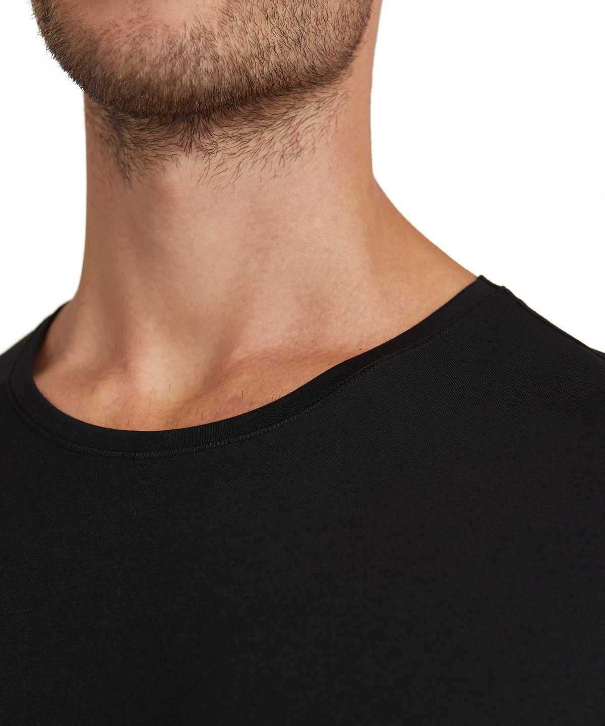 Falke T-Shirt Round-neck Daily Natural Kurzarmhemd Herren Schwarz | 5286930-AK