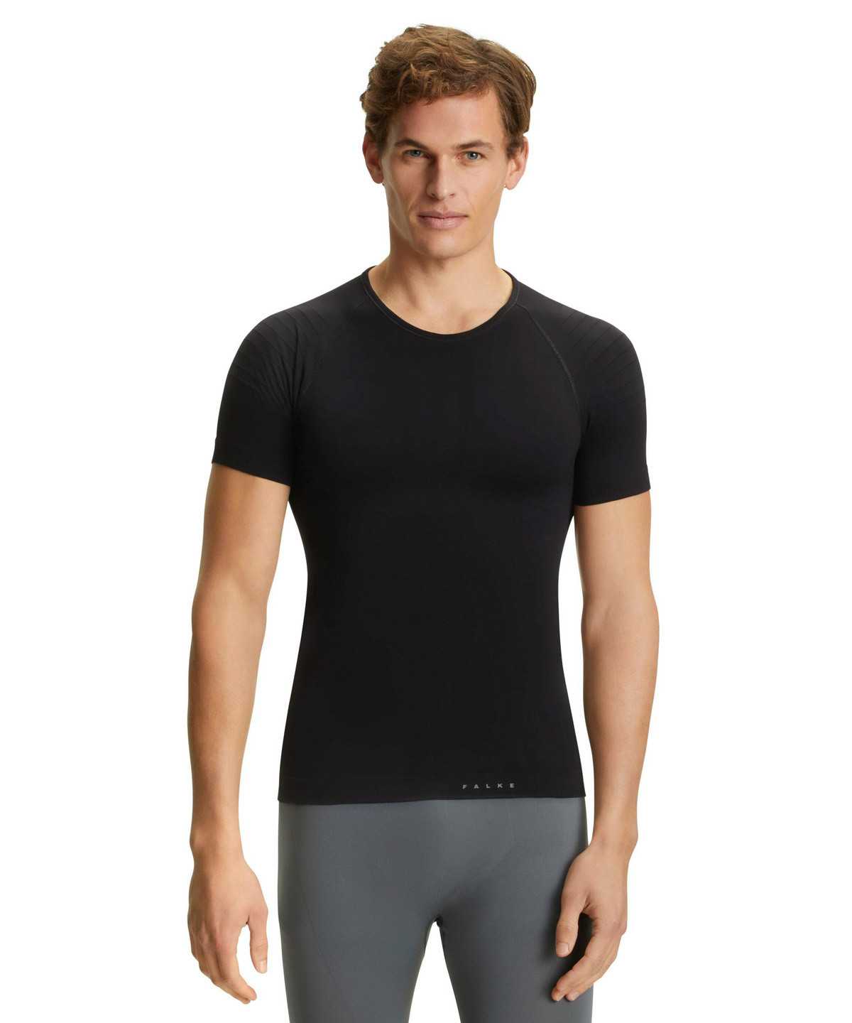 Falke T-Shirt Warm Kurzarmhemd Herren Schwarz | 6783452-ML