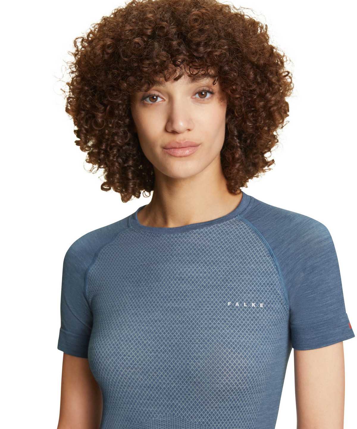 Falke T-Shirt Wool-Tech Light Kurzarmhemd Damen Blau | 5413298-PO