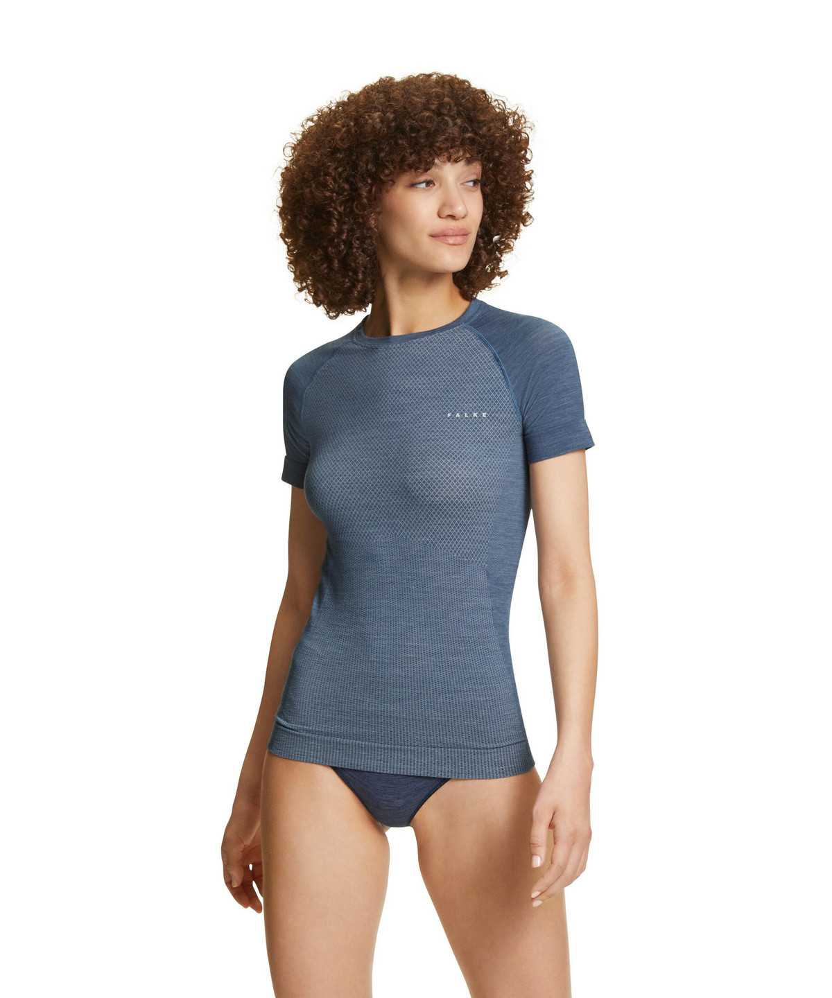 Falke T-Shirt Wool-Tech Light Kurzarmhemd Damen Blau | 5413298-PO