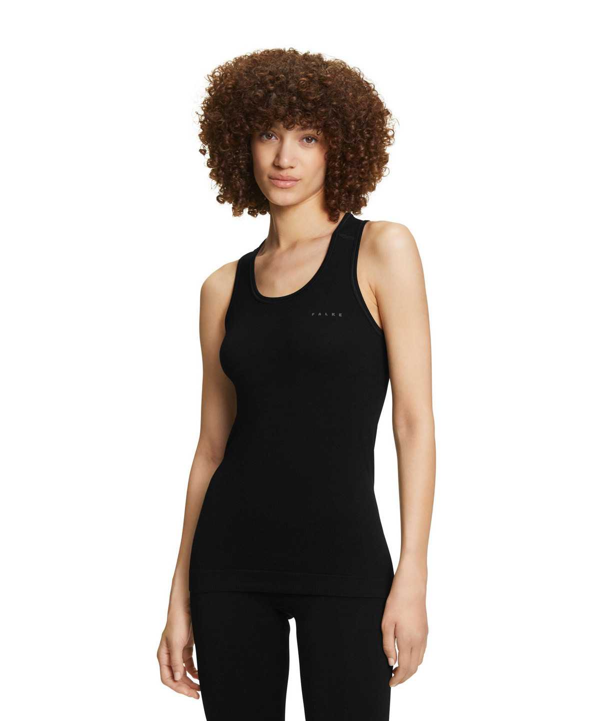 Falke Tanktop Wool-Tech Light Kurzarmhemd Damen Schwarz | 9483052-UF