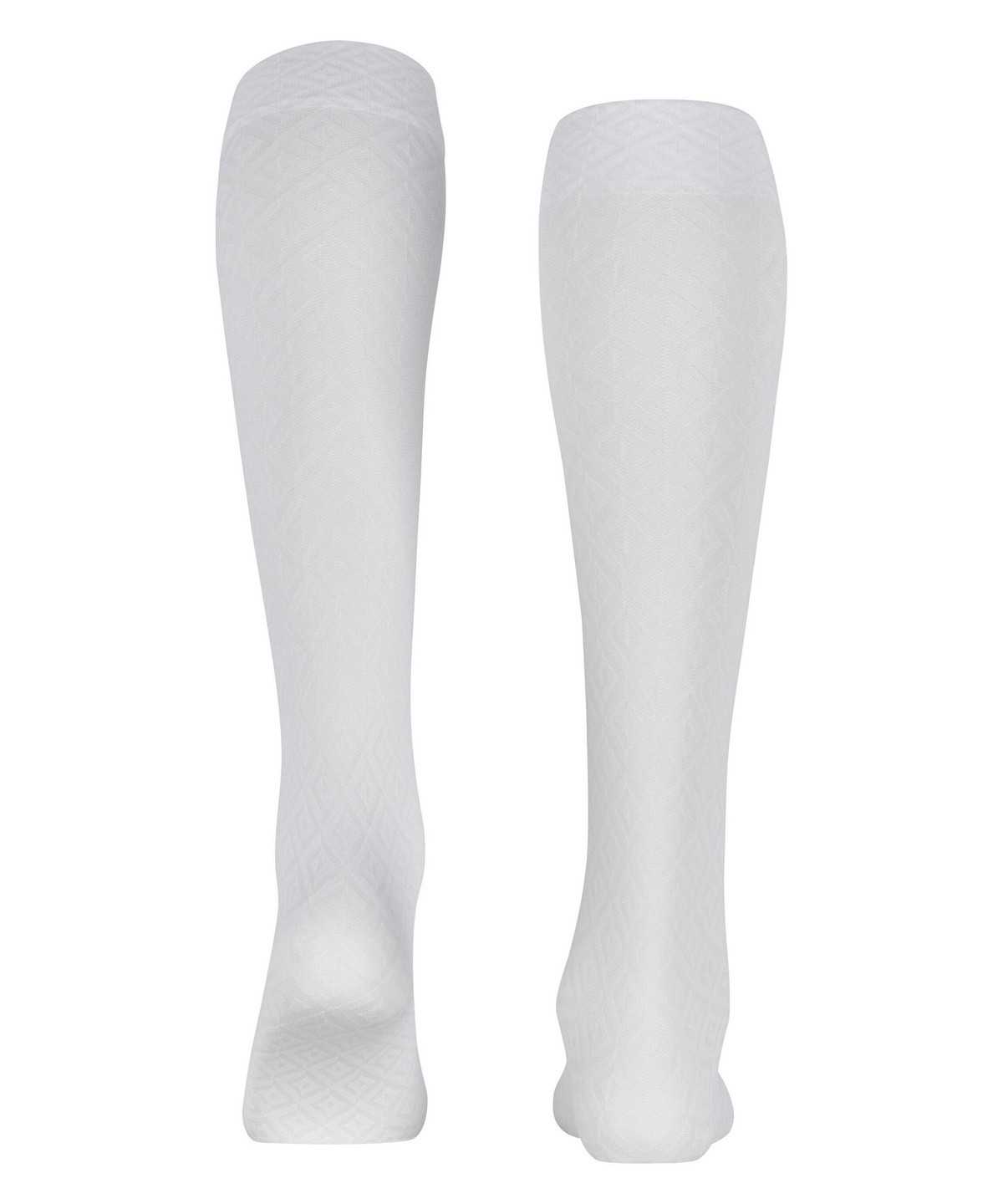 Falke Tessellating 25 DEN Knee-high Socks Socken Damen Weiß | 7315062-DR