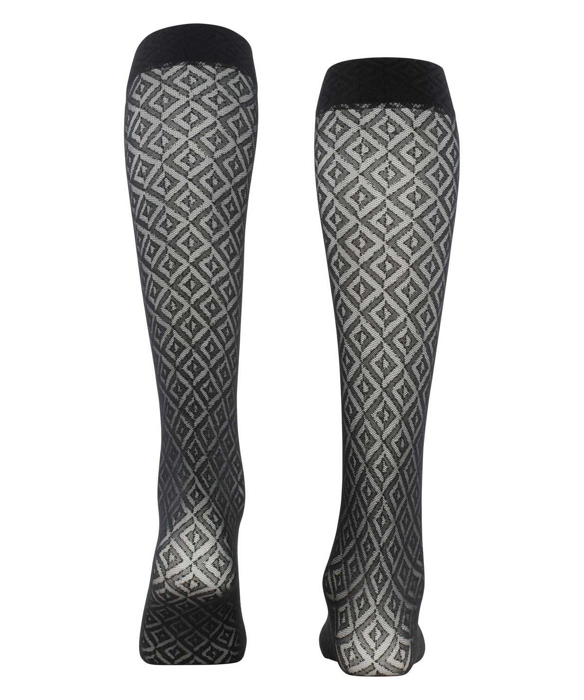 Falke Tessellating 25 DEN Knee-high Socks Socken Damen Schwarz | 2146937-QT