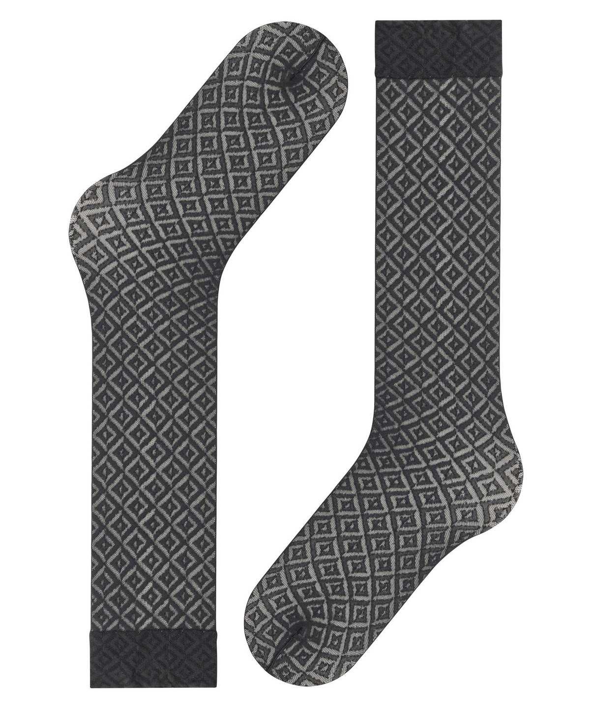 Falke Tessellating 25 DEN Knee-high Socks Socken Damen Schwarz | 2146937-QT